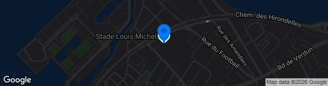 Map showing Stade Louis-Michel