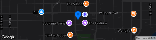 Map showing One Spokane Stadium