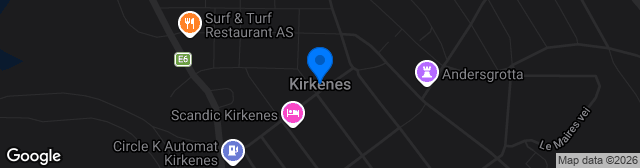 Map showing Kirkenes stadion