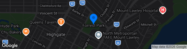 Map showing Forrest Park