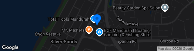 Map showing Poolmart Mandurah Stadium