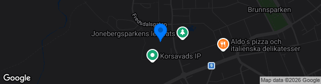 Map showing Korsavads IC A-plan
