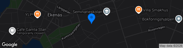Map showing Ekenäs Sparbank Arena TN