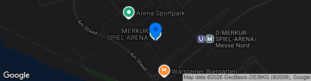 Map showing Düsseldorf Arena