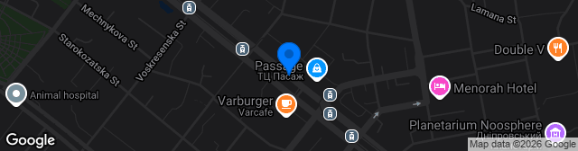 Map showing Dnipro Arena
