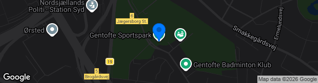 Map showing Gentofte Sportspark Vest