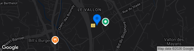 Map showing Stade de la Martine