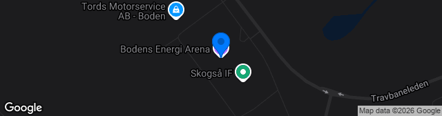 Map showing Bodens Energi Arena