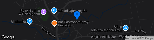 Map showing Stadion DKS Powiśle Dzierzgoń