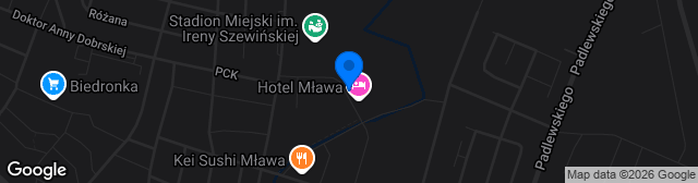 Map showing Stadion MOSiR Mlawa