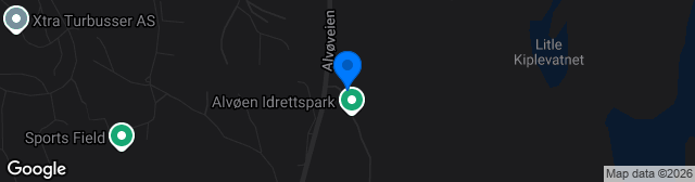 Map showing Alvøen kunstgress