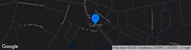 Map showing Rasenplatz Garrel Platz A