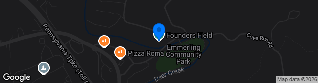 Map showing Founders Field