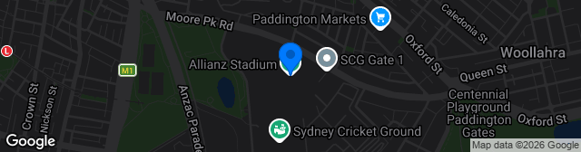 Map showing Allianz Stadium