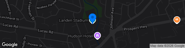 Map showing Landen Stadium