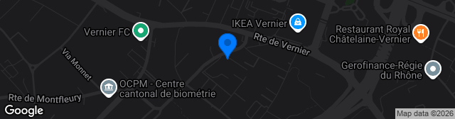 Map showing Stade Municipal de Vernier
