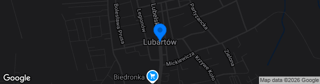 Map showing Stadion Miejski w Lubartowie