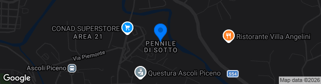 Map showing Centro Sportivo Città di Ascoli