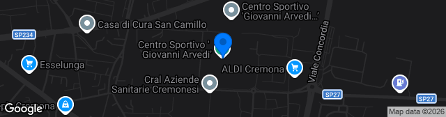 Map showing Centro Sportivo Giovanni Arvedi