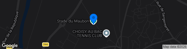 Map showing Stade du Maubon - Terrain Honneur