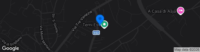 Map showing Campo Terni Est