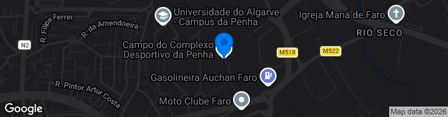 Map showing Campo do Complexo Desportivo da Penha