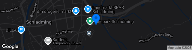 Map showing Hohenhaus Tenne Area Schladming