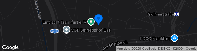 Map showing Stadion am Riederwald