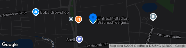 Map showing B-Platz Eintracht-Stadion