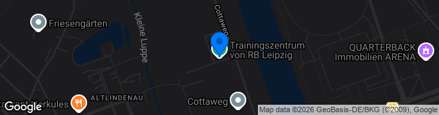 Map showing Trainingszentrum RB Leipzig Platz 1