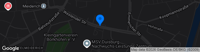 Map showing BZA Westender Straße