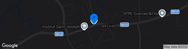 Map showing Complexe Sportif Nechin Terrein 1