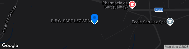 Map showing Terrein 2 RFC Sart-lez-Spa
