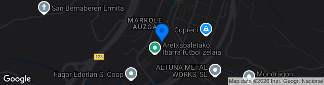 Map showing Campo de Fútbol Ibarra