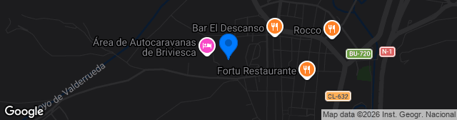 Map showing Campo Municipal de Futbol Briviesca