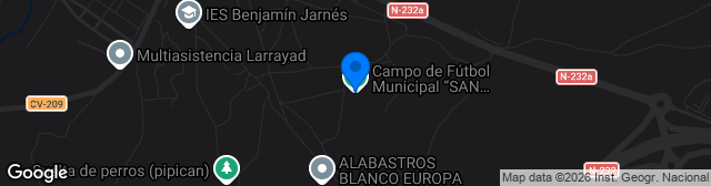 Map showing Campo de fútbol San Miguel de Fuentes de Ebro