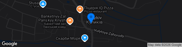 Map showing Arena Kulykiv