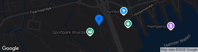 Map showing Sportcomplex Wiarda (Blau Wit '34)