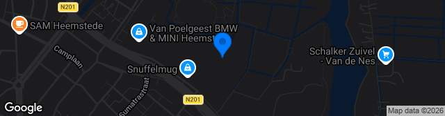 Map showing Sportpark HBC