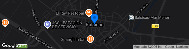 Map showing Campo de Fútbol de Balsicas