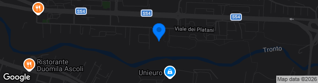 Map showing Stadio Don Mauro Bartolini