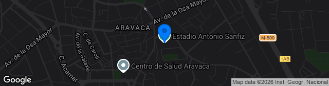 Map showing Estadio Antonio Sanfíz