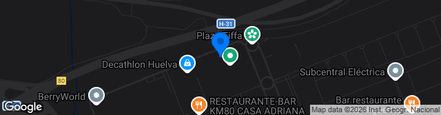 Map showing Ciudad Deportiva Decáno del Fútbol Español