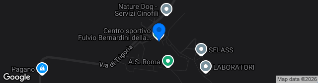 Map showing Centro Sportivo Fulvio Bernardini