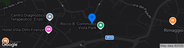 Map showing Stadio Curva Fiesole - Viola Park