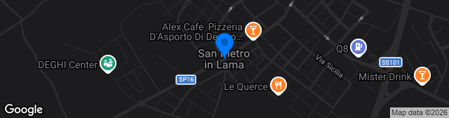 Map showing Campo Sportivo San Pietro in Lama