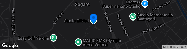 Map showing Sinergy Stadium