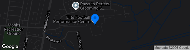 Map showing American Express Elite Football Performance Centre