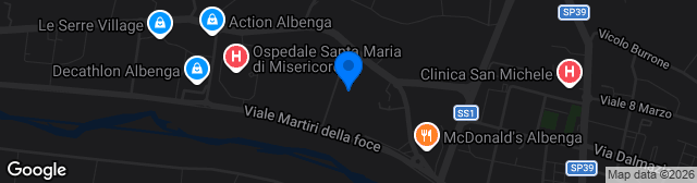 Map showing Stadio Annibale Riva