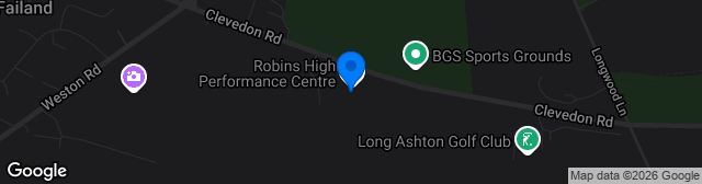 Map showing Robins High Performance Centre